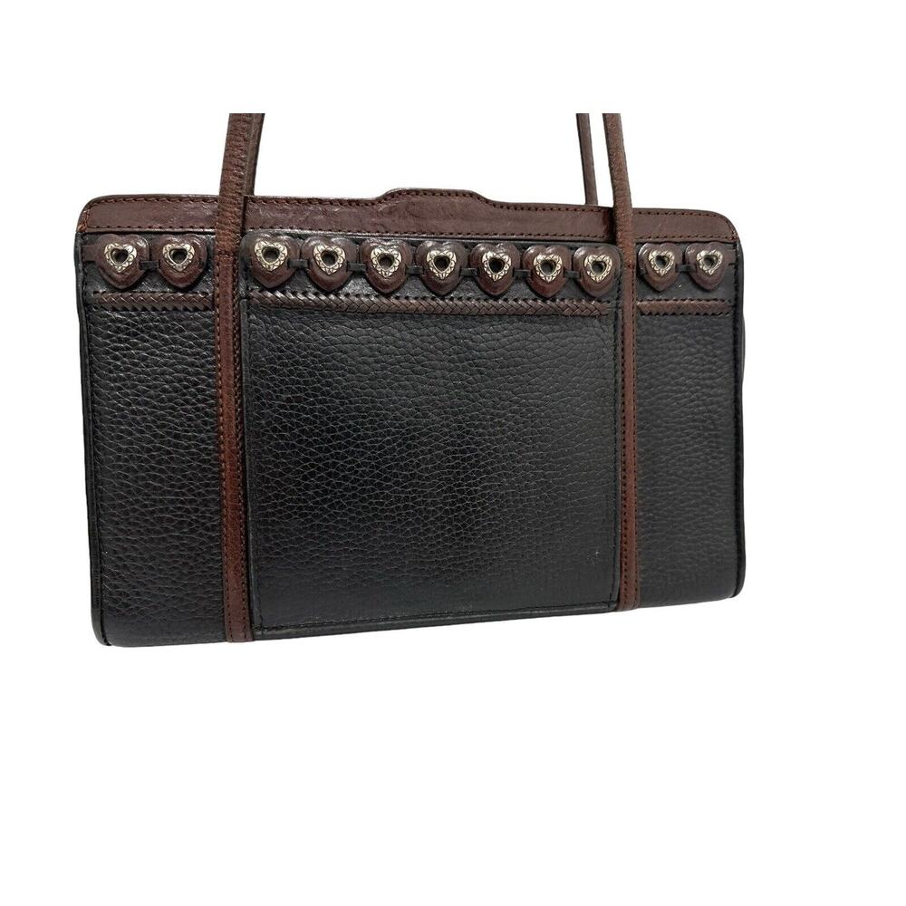 Brighton Leather Shoulder Bag Organizer Purse Hearts Accents